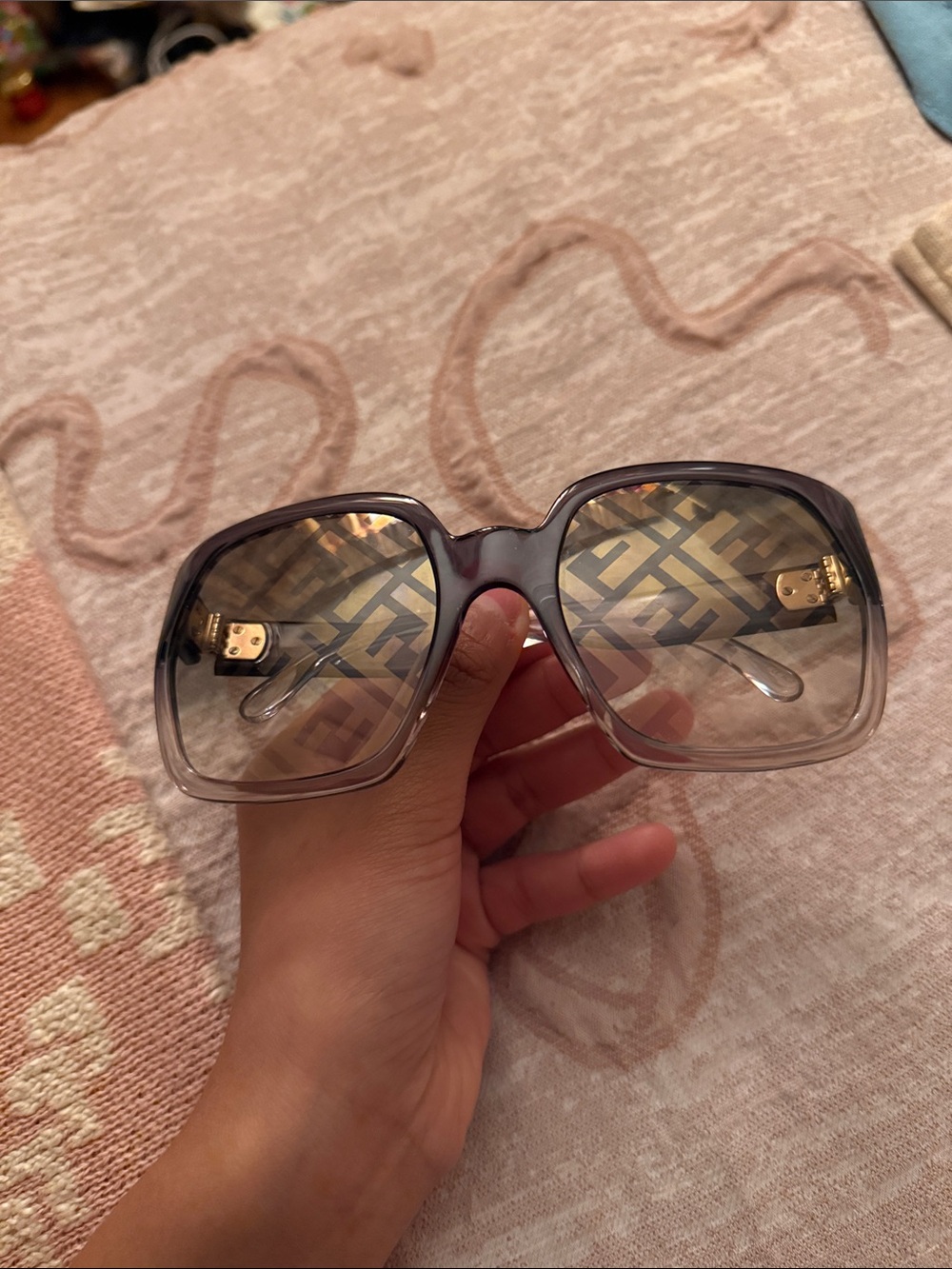 Fendi Oversized Square Sunglasses - Gray Gradient